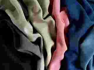 Close-up of fabric in different colours