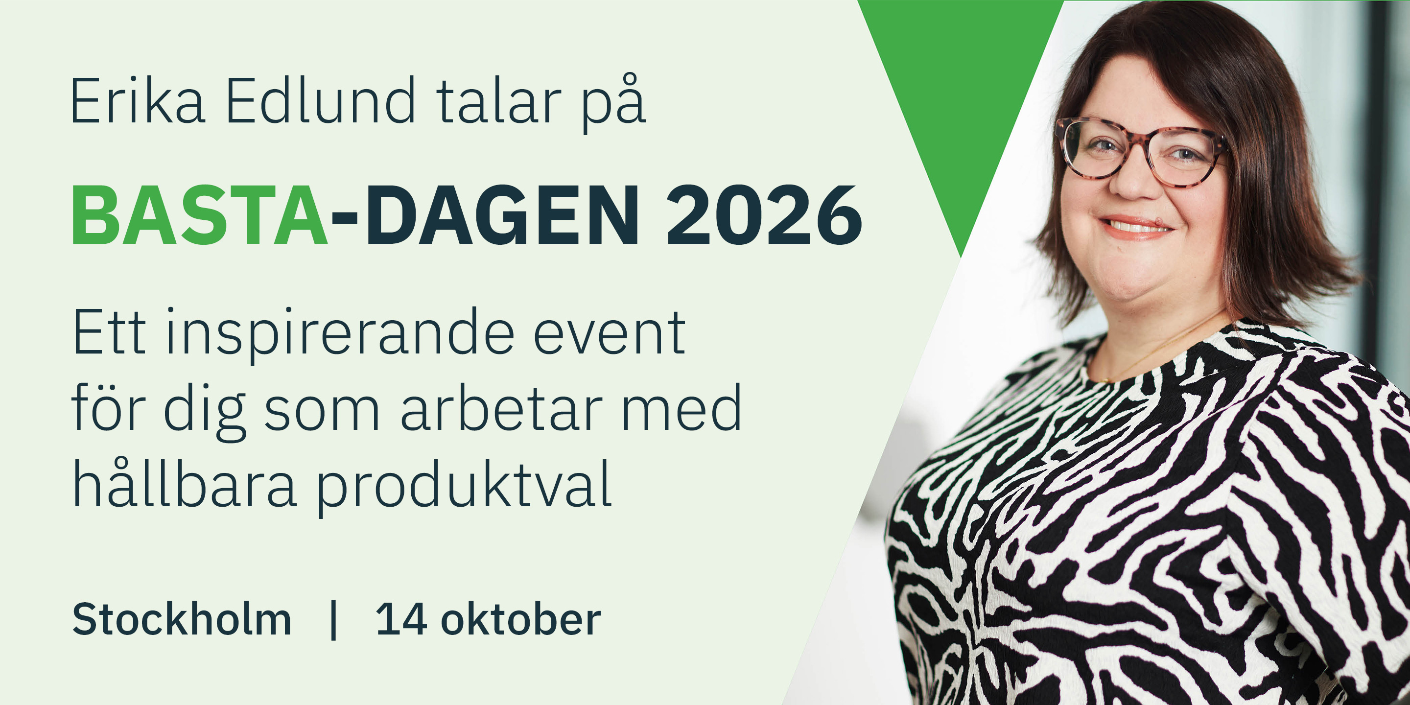 Erika Edlund talar på BASTA-dagen 2026
