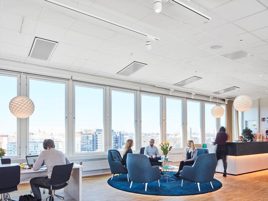 Ecophon Master Acoustic Ceiling Baffles Shelly Lighting