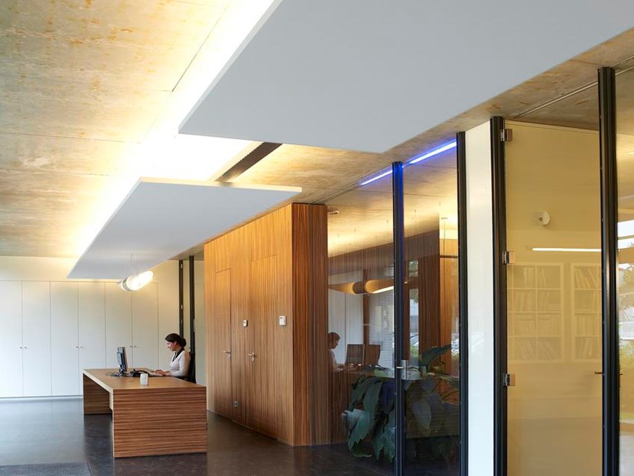 Ecophon Acoustic Ceiling Baffles Shelly Lighting