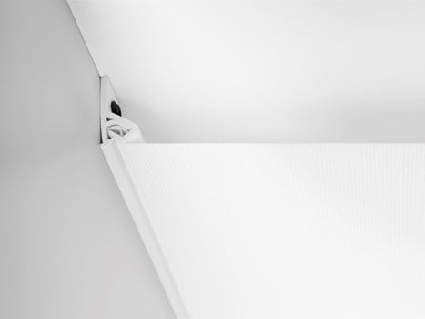 Clipso installazione a soffitto con profilo PCW.
