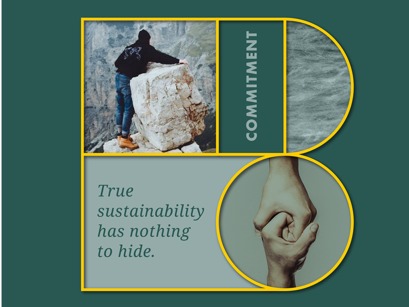 Sustainability commitment banner