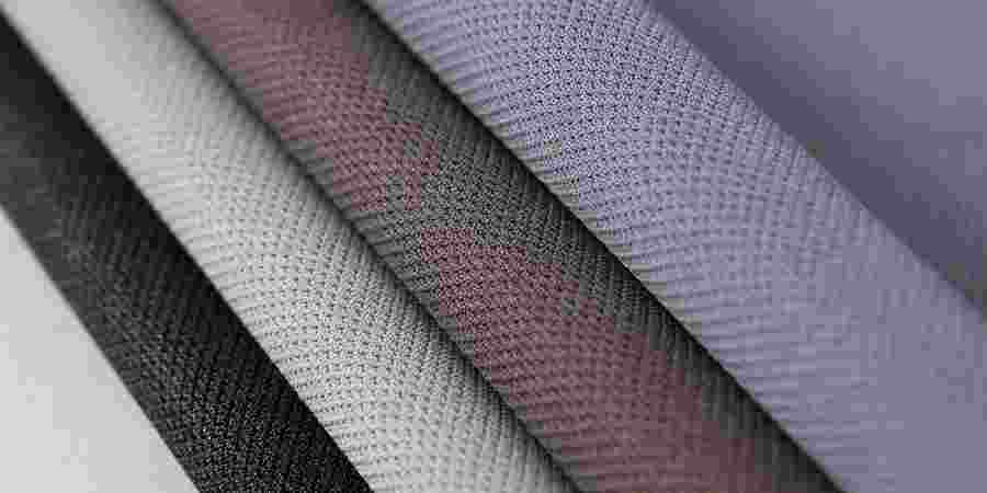 Close-up of Clipso stretch fabric in different colours