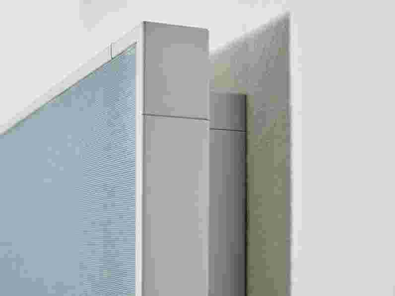 Close-up of acoustic wall panel with profile